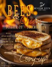 Load image into Gallery viewer, Bees & Cheese! A cozy fireside fall experience on the farm