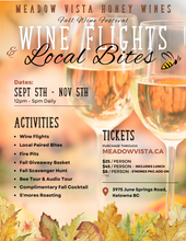 Load image into Gallery viewer, Okanagan Fall Wine Festival Wine Flights + Local Bites

