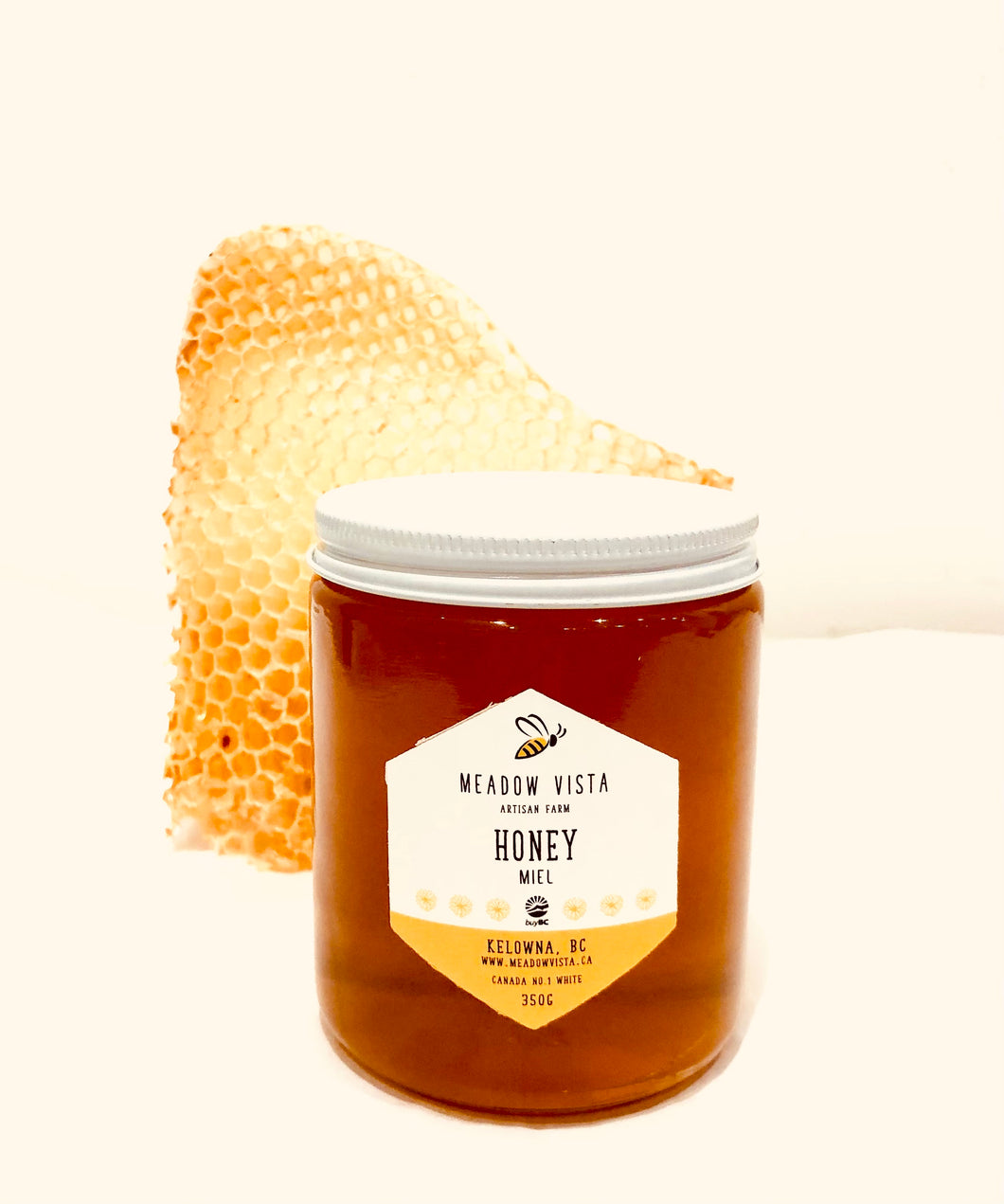 Honey ~ Meadow Vista raw unpasteurized Small 350g